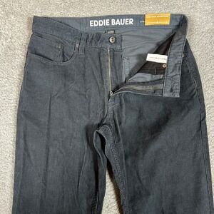 Eddie Bauer Corduroy Pants Mens 32x32 Straight Leg Dark Gray Casual Classic NEW